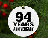 94th Anniversary 94 Years - Circle Ornament