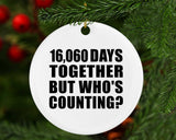 44th Anniversary 16,060 Days Together But Who's Counting - Circle Ornament