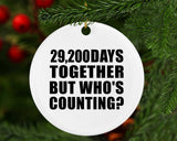 80th Anniversary 29,200 Days Together But Who's Counting - Circle Ornament