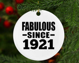 103rd Birthday Fabulous Since 1921 - Circle Ornament