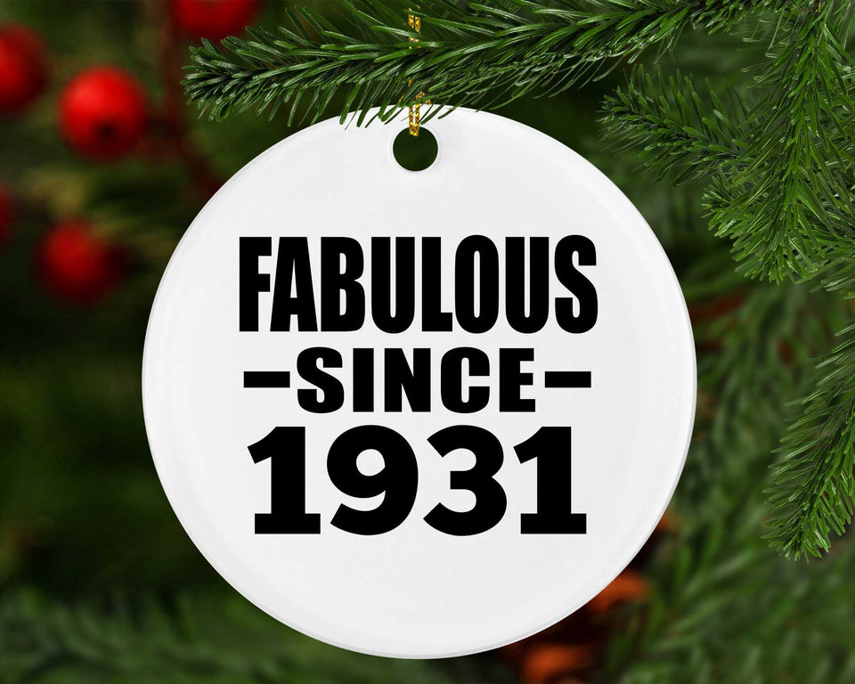 93rd Birthday Fabulous Since 1931 - Circle Ornament