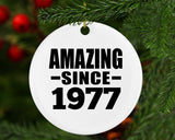 47th Birthday Amazing Since 1977 - Circle Ornament