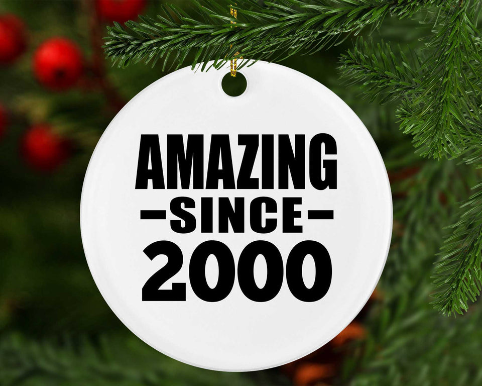 24th Birthday Amazing Since 2000 - Circle Ornament