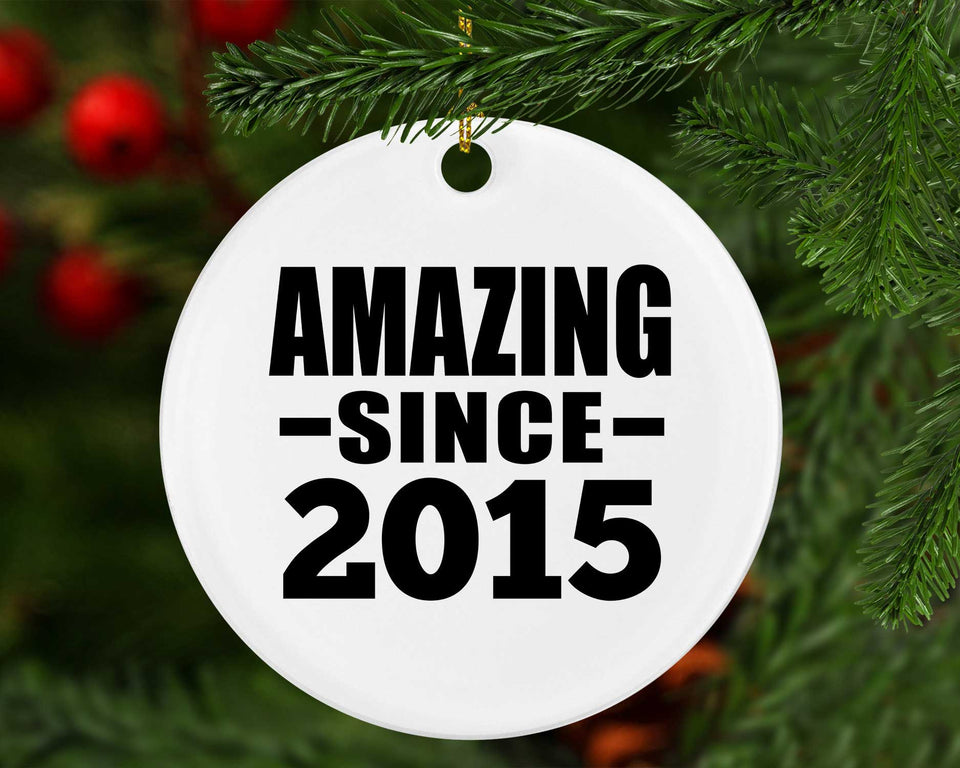 9th Birthday Amazing Since 2015 - Circle Ornament