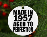 67th Birthday Made In 1957 Aged to Perfection - Circle Ornament