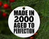 24th Birthday Made In 2000 Aged to Perfection - Circle Ornament