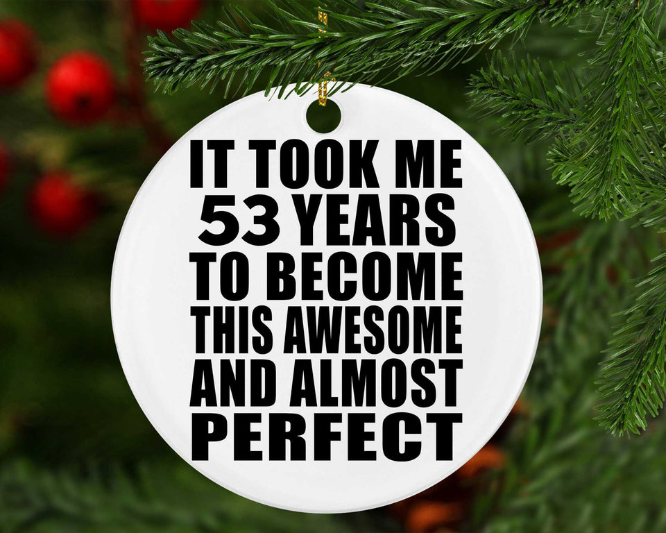 53rd Birthday Took 53 Years To Become Awesome & Perfect - Circle Ornament
