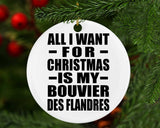 All I Want For Christmas Is My Bouvier Des Flandres - Circle Ornament