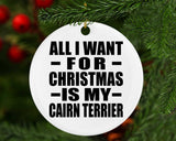 All I Want For Christmas Is My Cairn Terrier - Circle Ornament