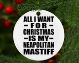 All I Want For Christmas Is My Neapolitan Mastiff - Circle Ornament