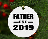 Father Established EST. 2019 - Circle Ornament
