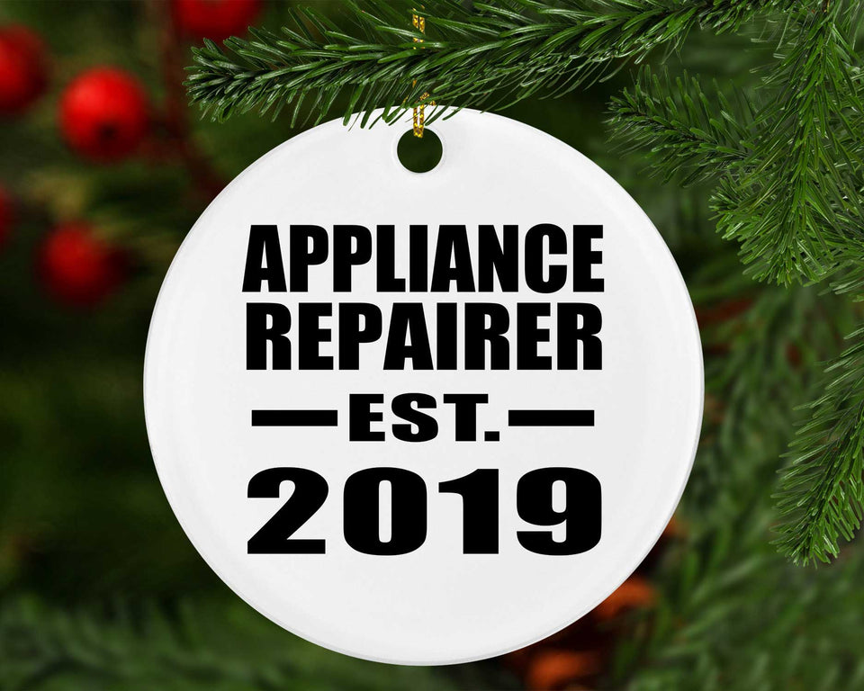 Appliance Repairer Established EST. 2019 - Circle Ornament