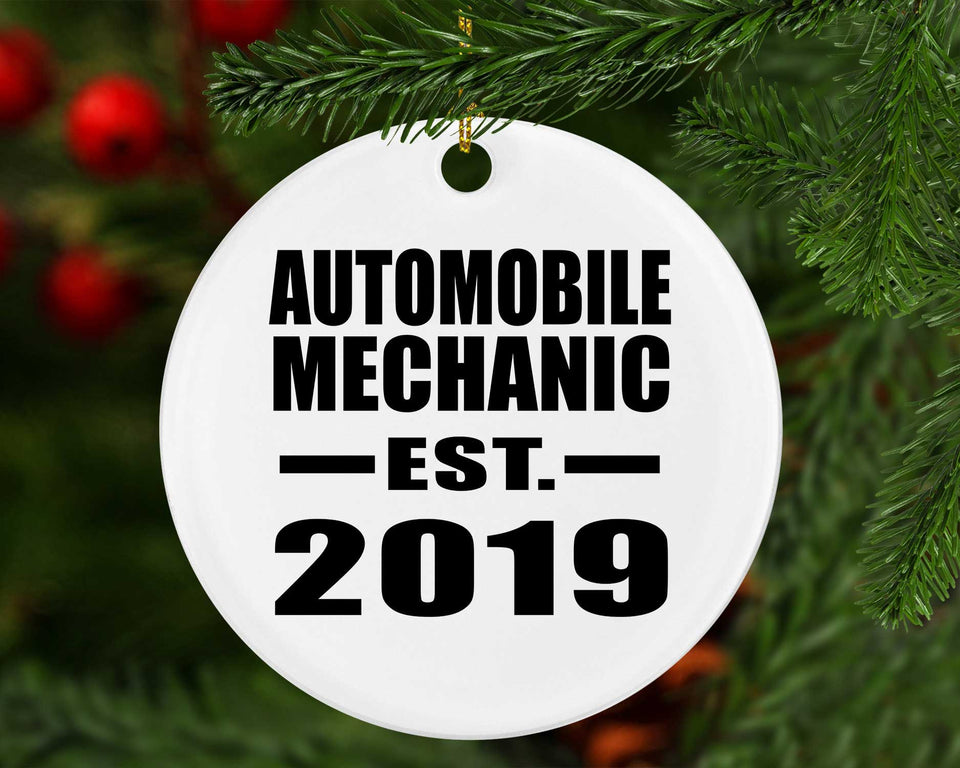 Automobile Mechanic Established EST. 2019 - Circle Ornament