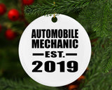 Automobile Mechanic Established EST. 2019 - Circle Ornament