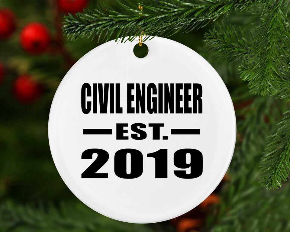 Civil Engineer Established EST. 2019 - Circle Ornament