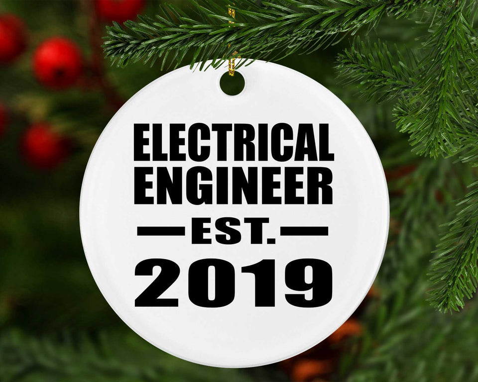Electrical Engineer Established EST. 2019 - Circle Ornament
