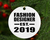 Fashion Designer Established EST. 2019 - Circle Ornament