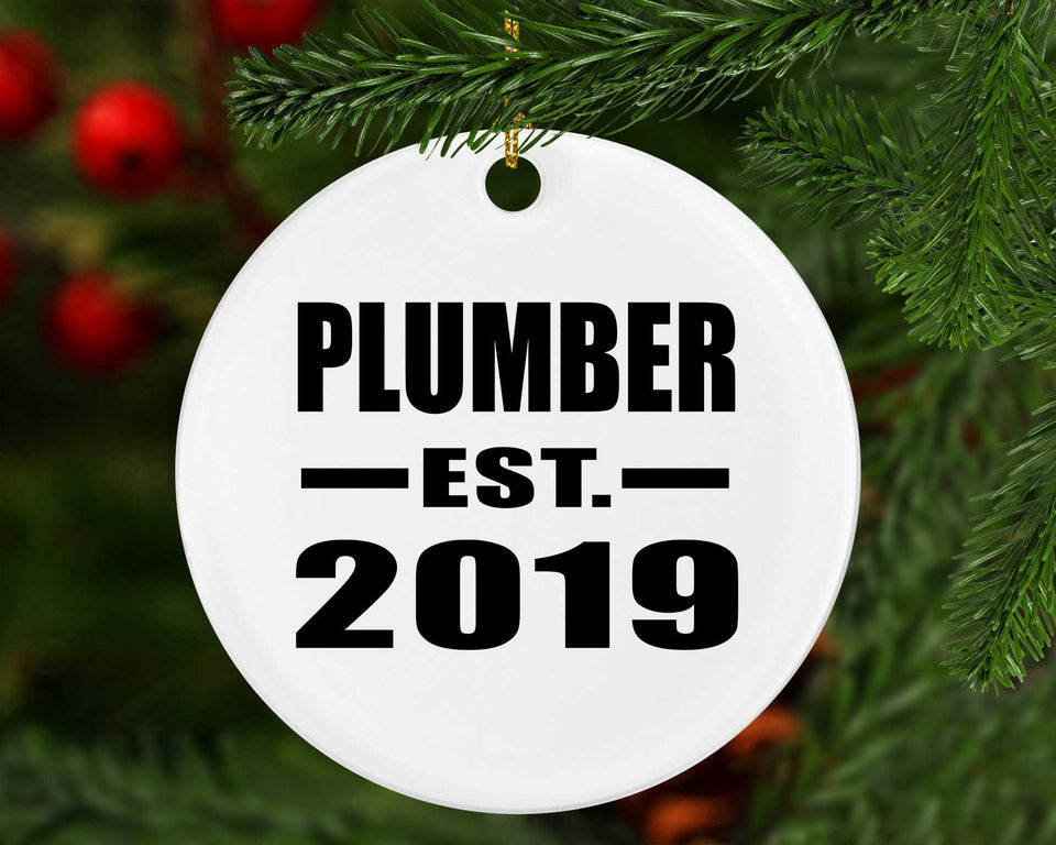 Plumber Established EST. 2019 - Circle Ornament