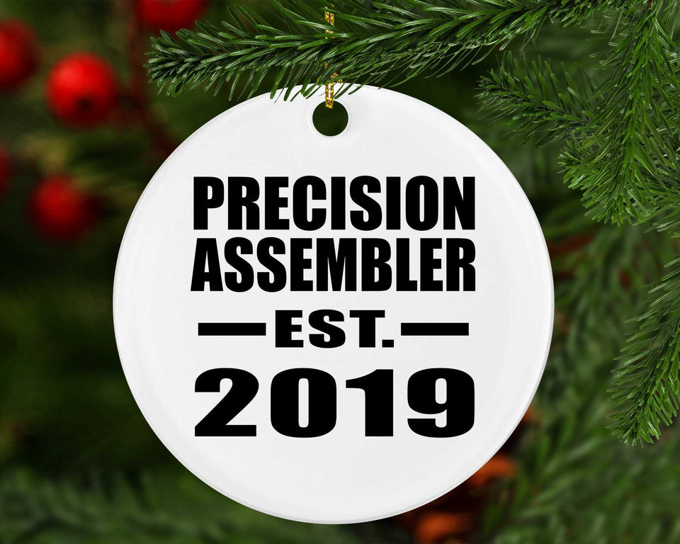 Precision Assembler Established EST. 2019 - Circle Ornament
