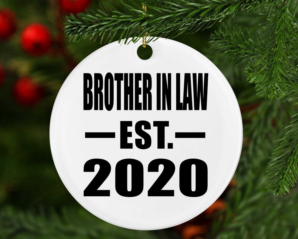 Brother In Law Established EST. 2020 - Circle Ornament