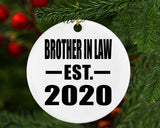 Brother In Law Established EST. 2020 - Circle Ornament