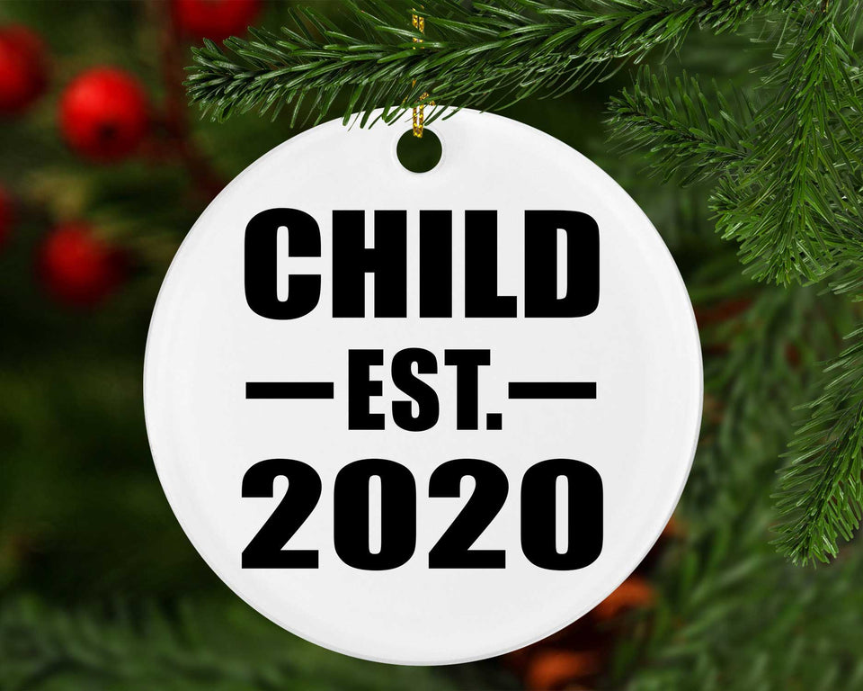 Child Established EST. 2020 - Circle Ornament