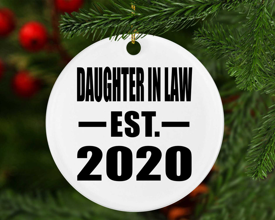 Daughter In Law Established EST. 2020 - Circle Ornament