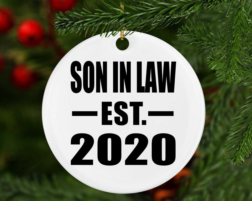 Son In Law Established EST. 2020 - Circle Ornament