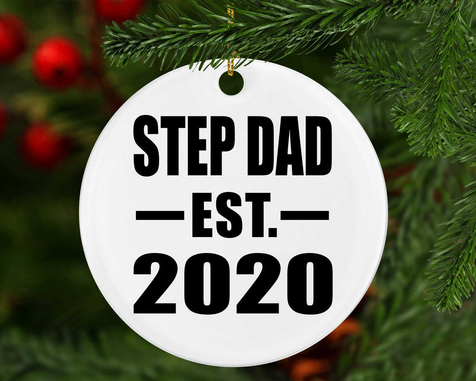 Step Dad Established EST. 2020 - Circle Ornament