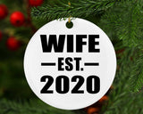 Wife Established EST. 2020 - Circle Ornament