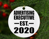 Advertising Executive Established EST. 2020 - Circle Ornament