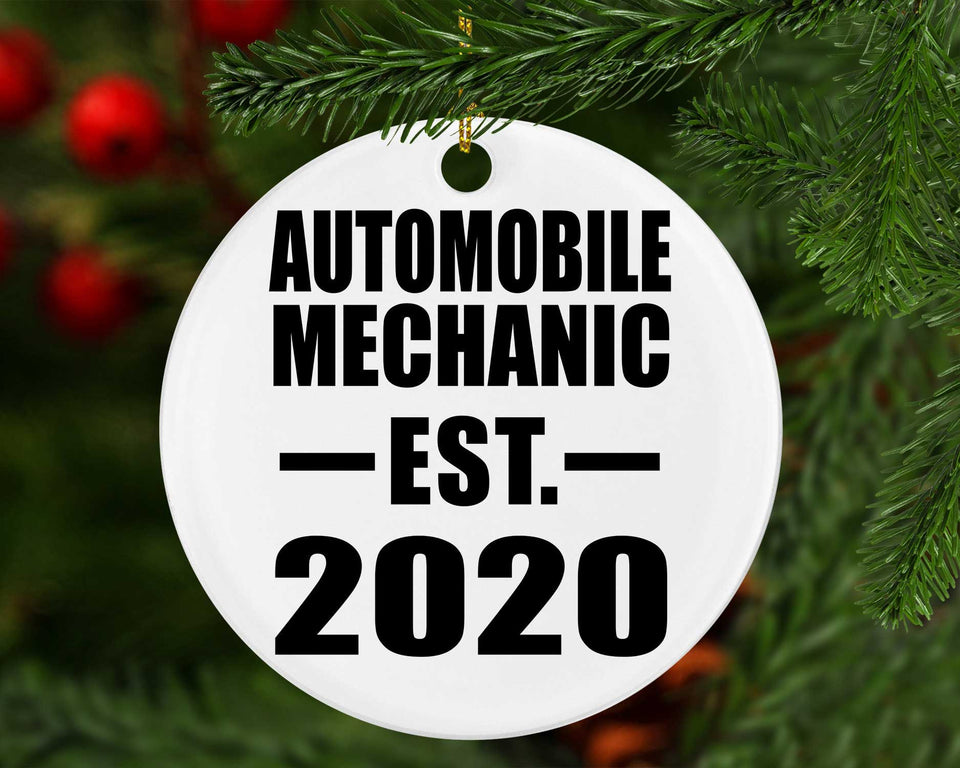 Automobile Mechanic Established EST. 2020 - Circle Ornament