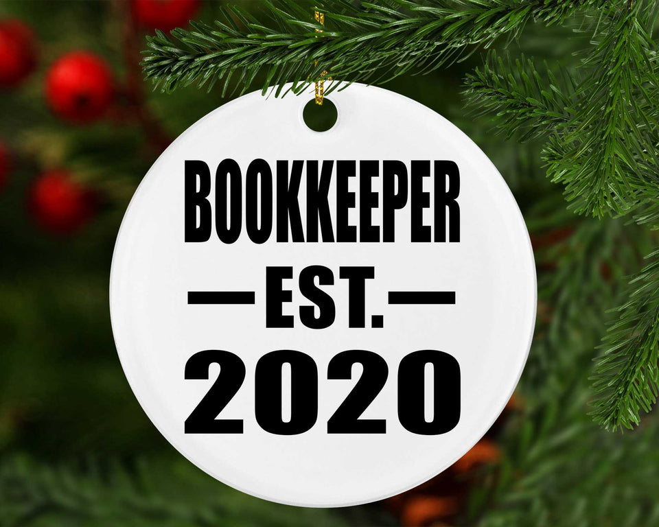 Bookkeeper Established EST. 2020 - Circle Ornament