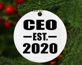 CEO Established EST. 2020 - Circle Ornament