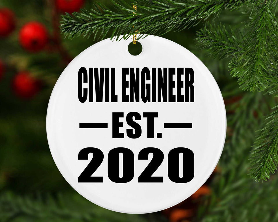 Civil Engineer Established EST. 2020 - Circle Ornament