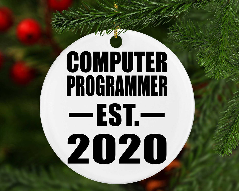 Computer Programmer Established EST. 2020 - Circle Ornament
