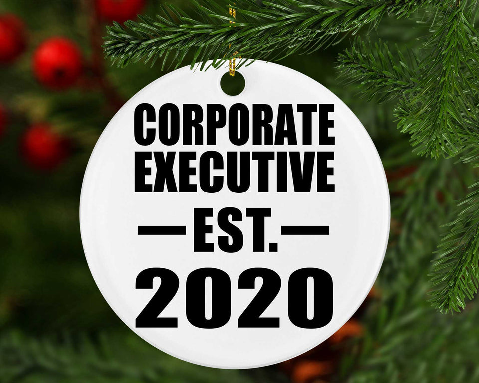 Corporate Executive Established EST. 2020 - Circle Ornament