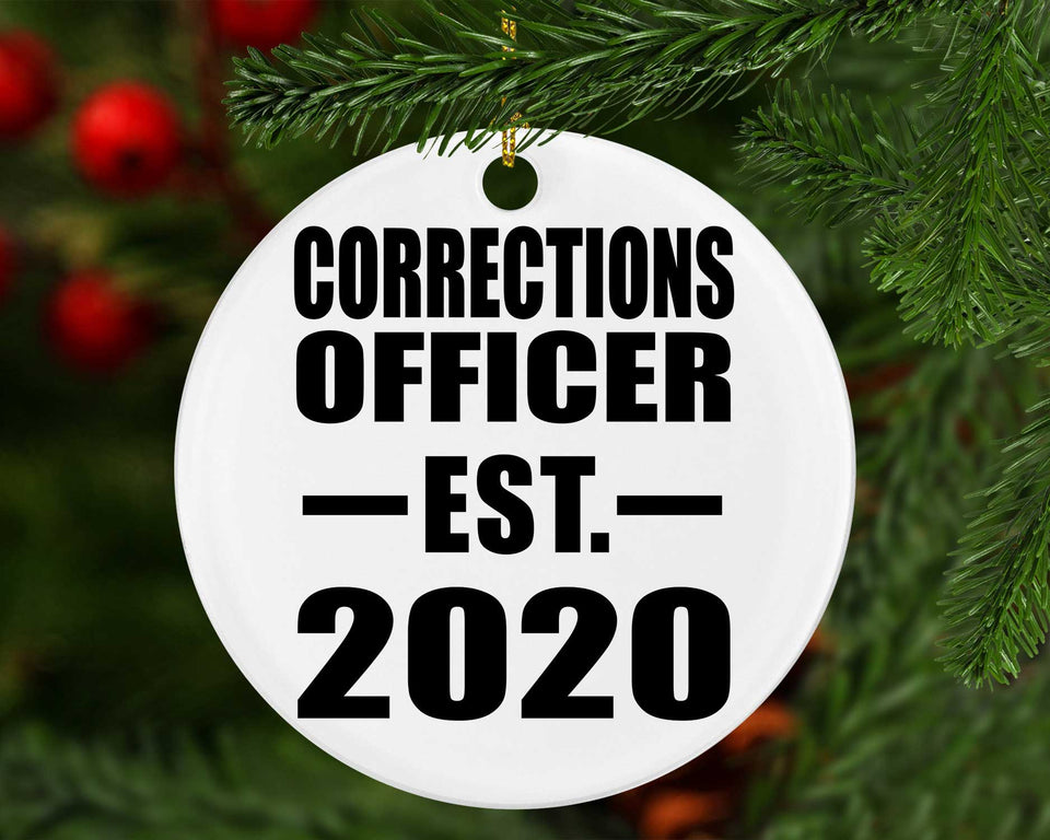 Corrections Officer Established EST. 2020 - Circle Ornament
