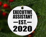 Executive Assistant Established EST. 2020 - Circle Ornament