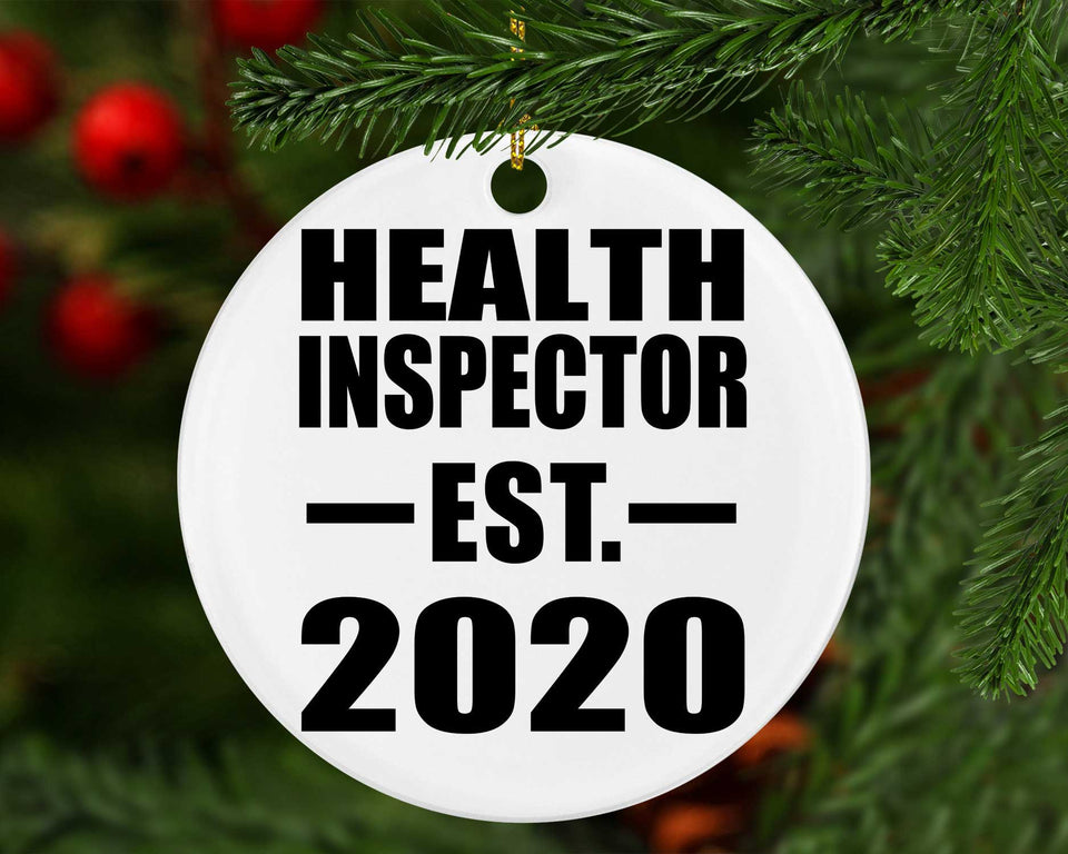 Health Inspector Established EST. 2020 - Circle Ornament