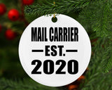 Mail Carrier Established EST. 2020 - Circle Ornament