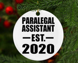 Paralegal Assistant Established EST. 2020 - Circle Ornament