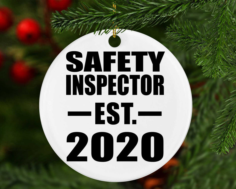 Safety Inspector Established EST. 2020 - Circle Ornament
