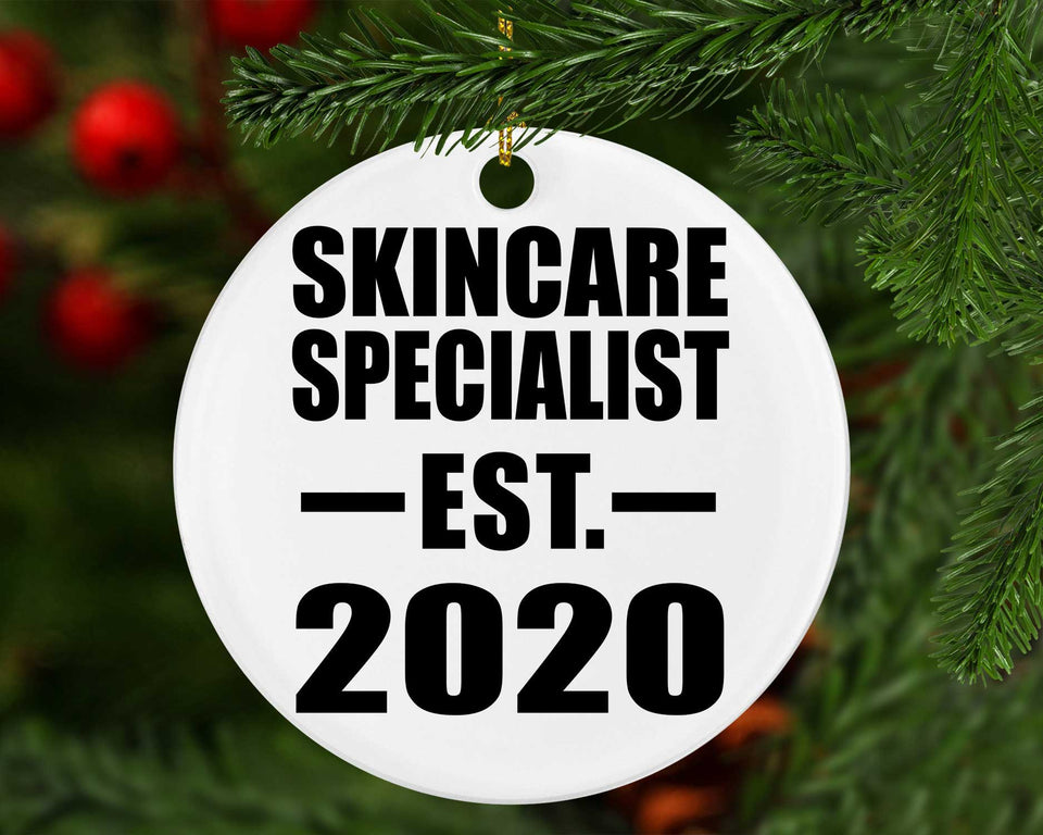 Skincare Specialist Established EST. 2020 - Circle Ornament