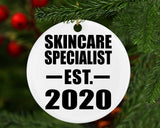 Skincare Specialist Established EST. 2020 - Circle Ornament