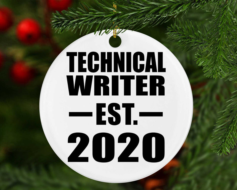 Technical Writer Established EST. 2020 - Circle Ornament