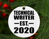 Technical Writer Established EST. 2020 - Circle Ornament