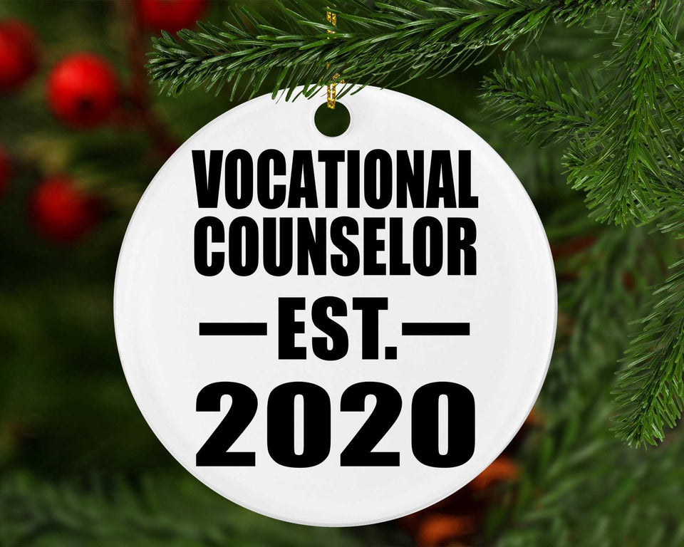Vocational Counselor Established EST. 2020 - Circle Ornament