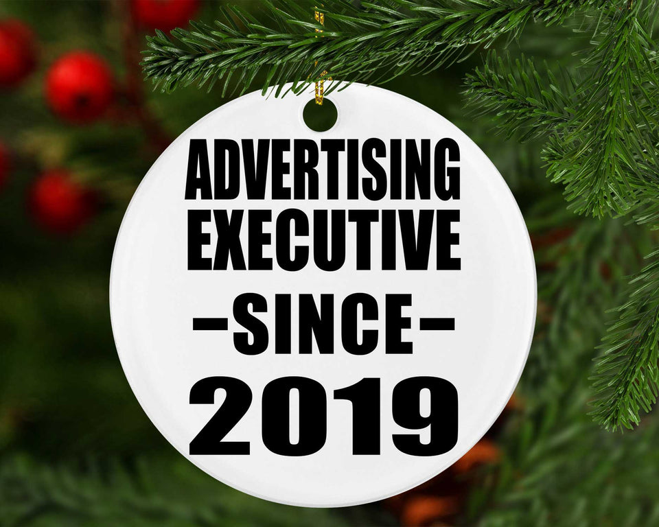 Advertising Executive Since 2019 - Circle Ornament