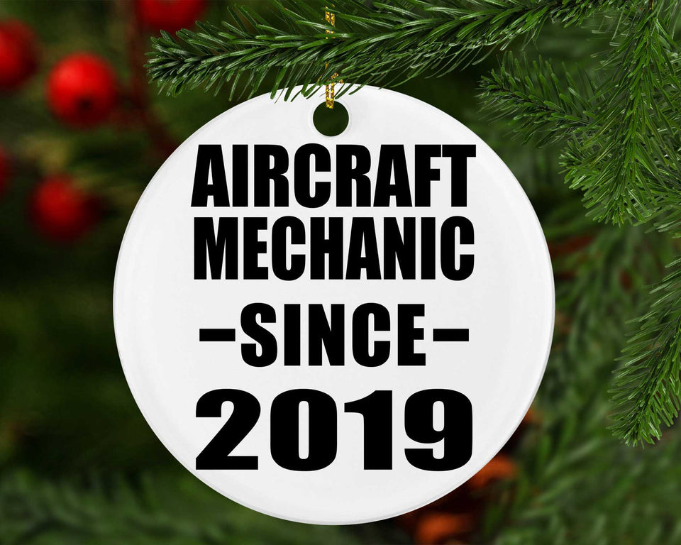 Aircraft Mechanic Since 2019 - Circle Ornament